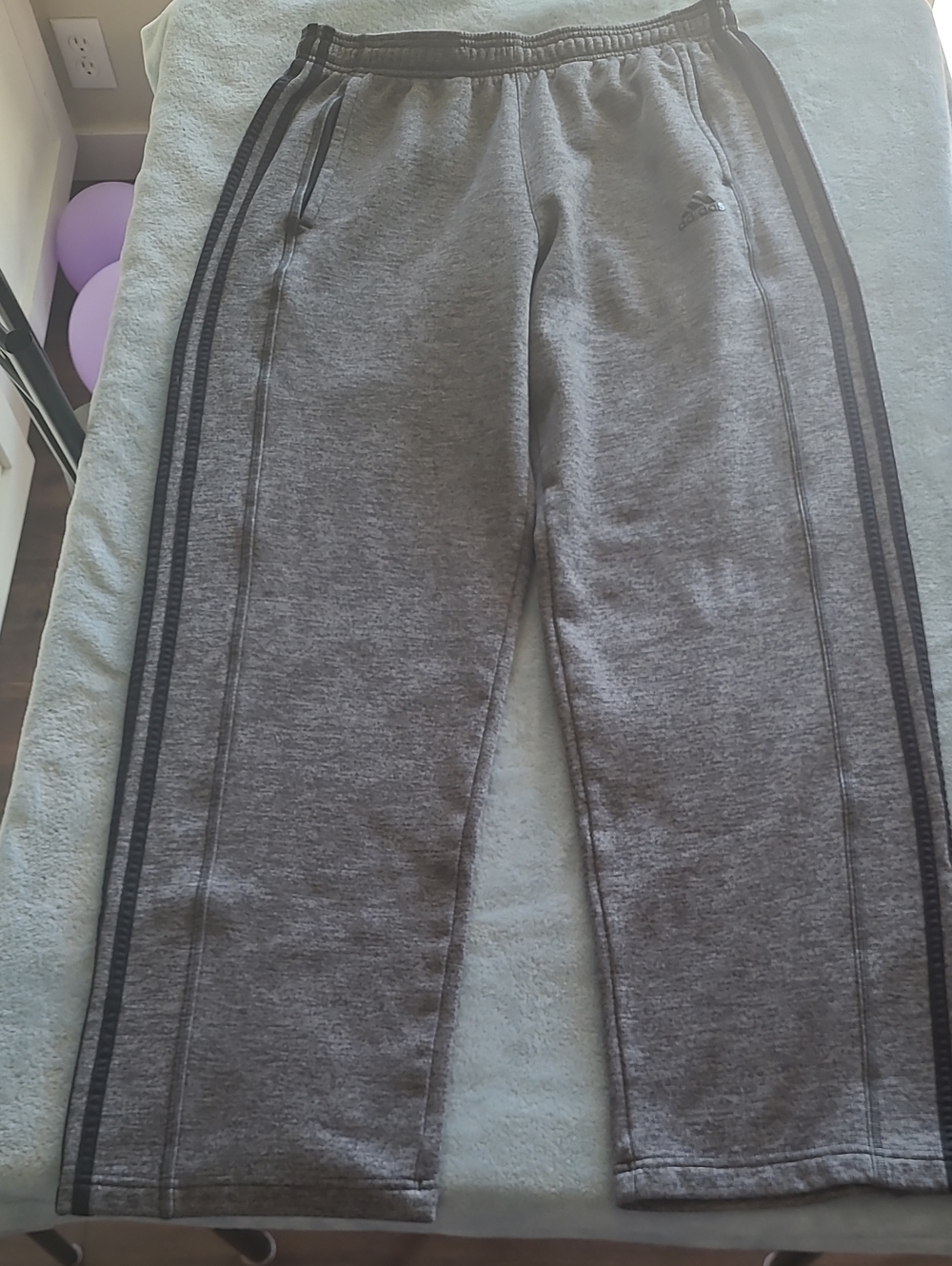 Adidas Gray 3-Stripe Men's Joggers/sweatpants